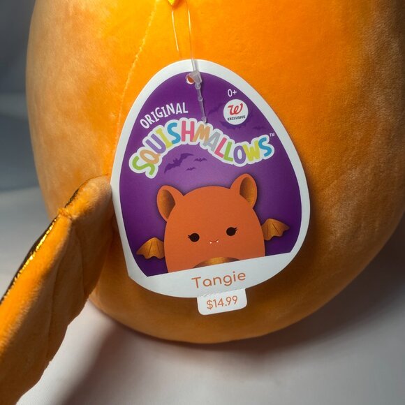 Squishmallows Tangie the Orange Bat 12in Soft Plush Metallic Halloween NWT - Picture 7 of 11